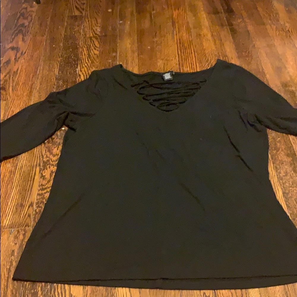Black, 3/4 sleeve, torrid shirt